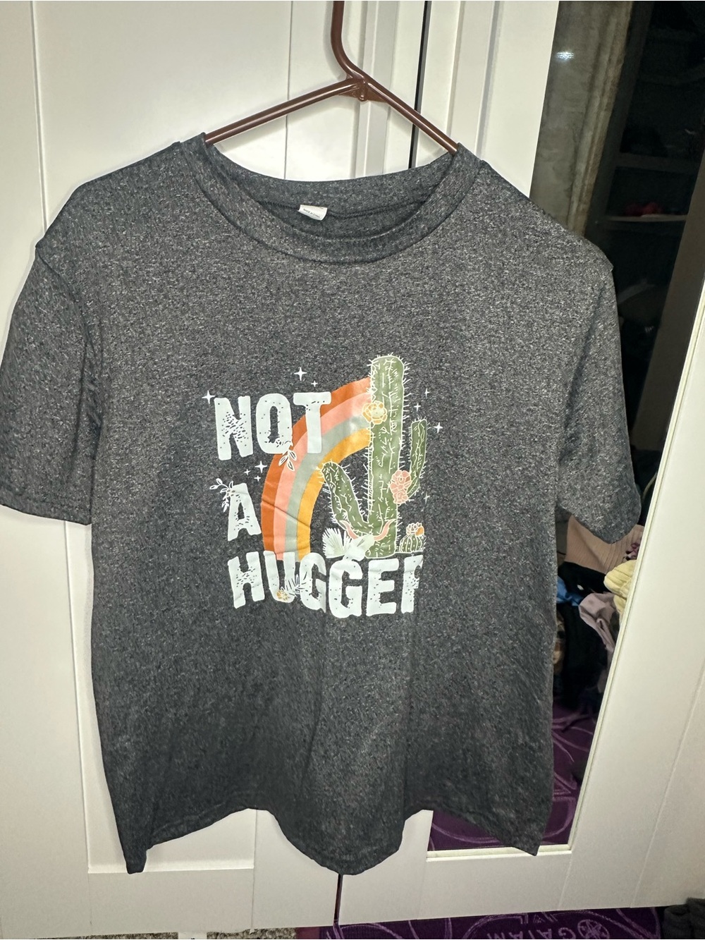 Kids 'Not A Hugger' Gray Graphic Tee
